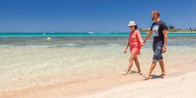 Strolling along Anse Vata beach in Nouméa