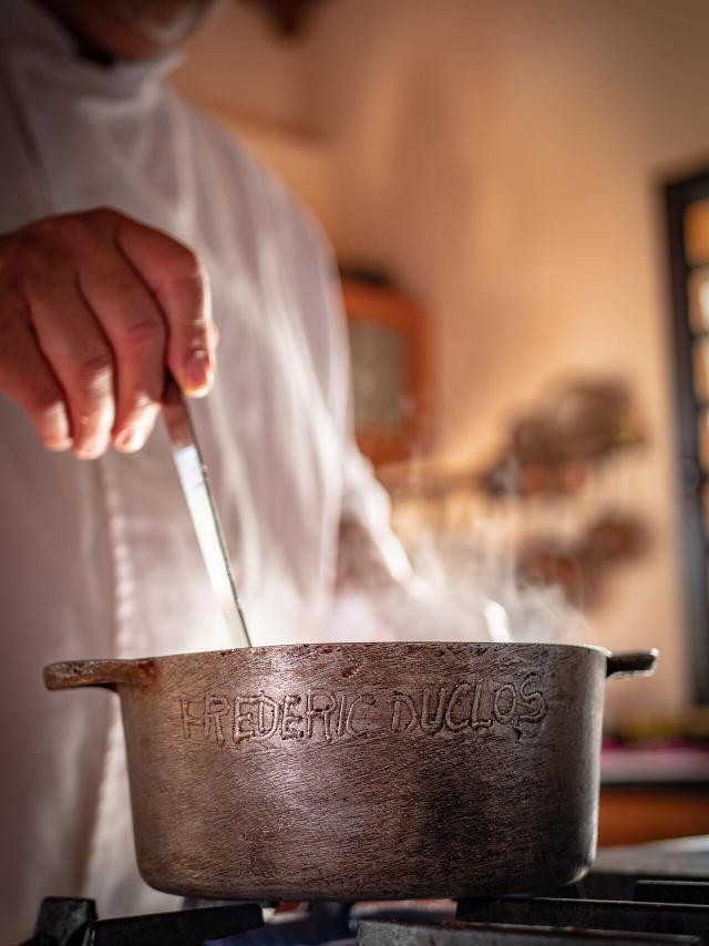 Chef in a restaurant in New Caledonia