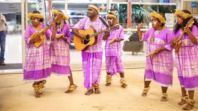 Reception at the international airport of Noumea - La Tontouta