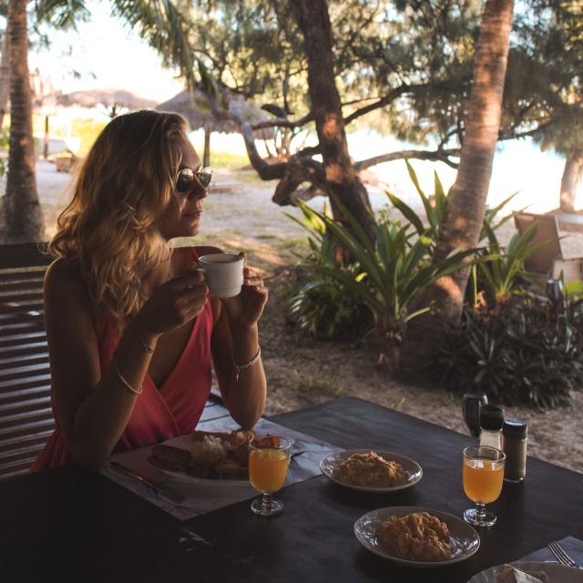 Breakfast at the Paradis d'Ouvéa hotel