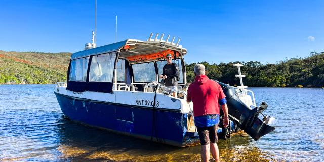 Departure for Islet Casy from Baie de la Somme at Prony