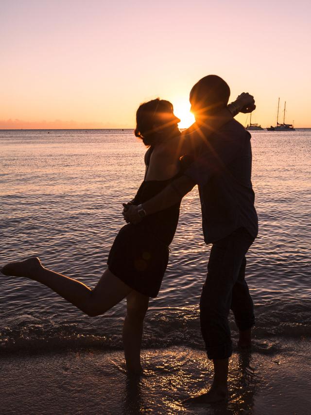Romantic sunset in Nouméa