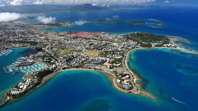Vue aérienne de Nouméa