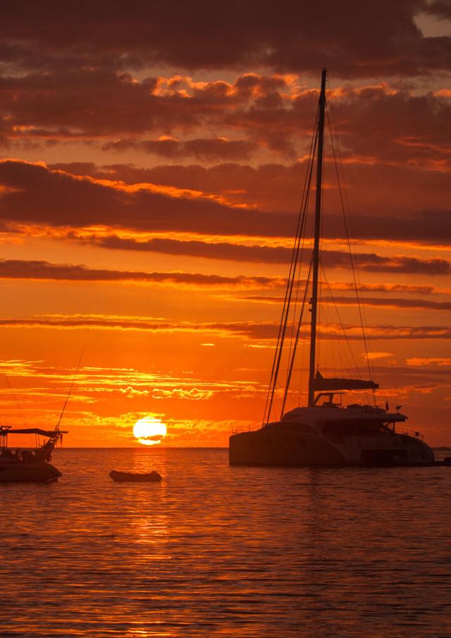 Sailing on a catamaran in New Caledonia