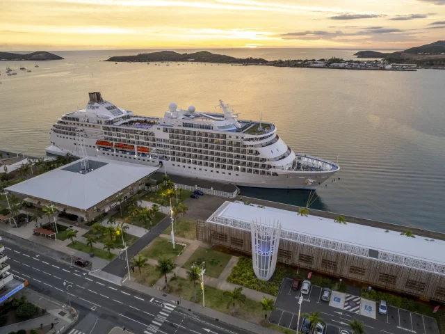 Cruise ship at the Quai Ferry in Nouméa