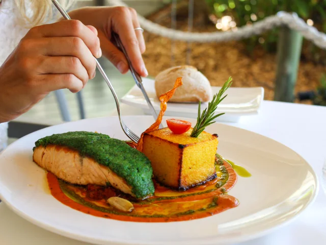 La Pirogue dish at Chateau Royal in Noumea