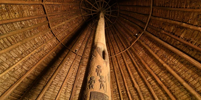 Interior of a Traditional Kanak Hut, New Caledonia