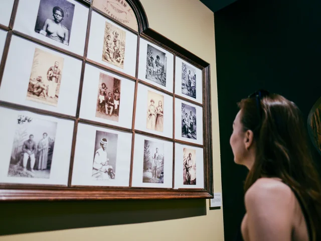 Exhibition of Kanak portrait photographs at the Tjibaou Cultural Centre